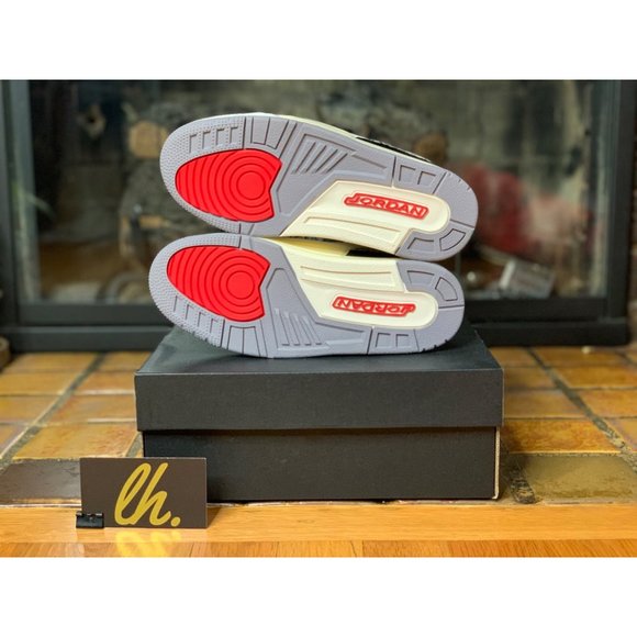 Size 3y Air Jordan 3 Retro “White Cement” Athletic Basketball Sneakers D… - Picture 6 of 9